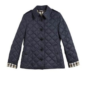 NWT Burberry Frankby Quilted Jacket Navy Medium